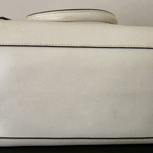 TORY BURCH δερμάτινη χειρός τσάντα μεταχειρισμένη, άσπρη