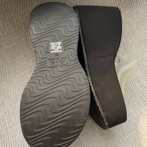 Zara platform sandals with transparent upper, new