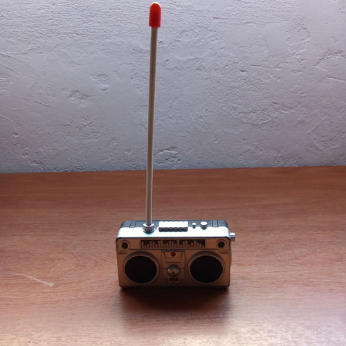 Miniature radio cassette player collectible plastic used, 1990s