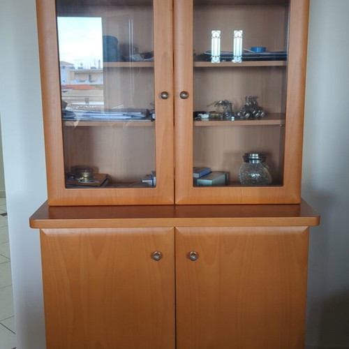 Solid wood furniture with showcase like new