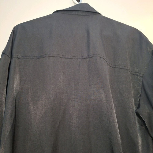 Oversized shirt black with satin texture like new