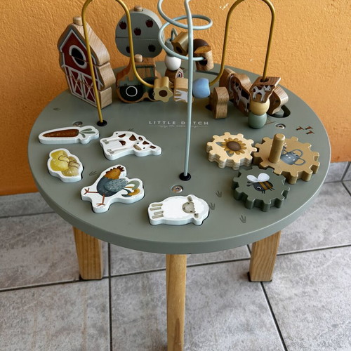 Little Dutch Wooden Activity Table Little Farm like new