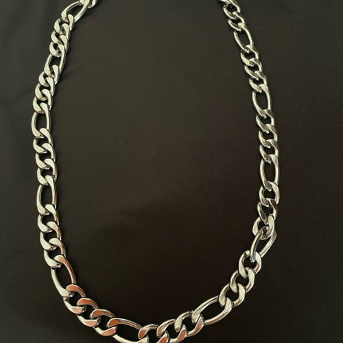 Thick steel chain new silver