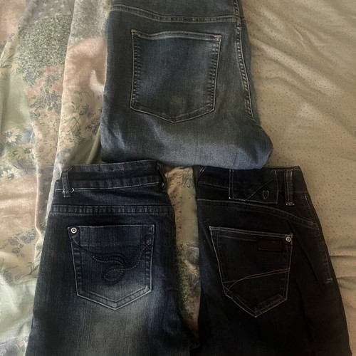 Garcia Jeans bundle of 3 slim jeans for women, size M/L, blue