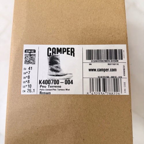 Camper Peu Terreno boots like new, brown nubuck women's