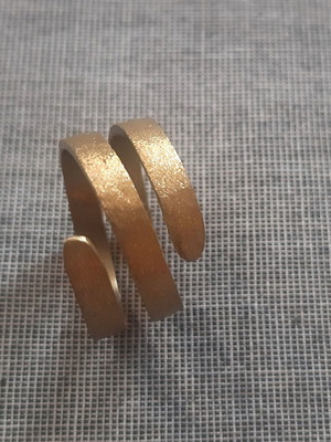 Dylos handmade copper ring gold matte, new