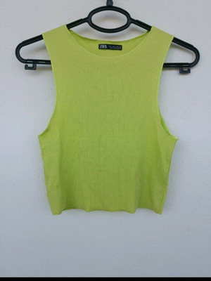 Zara neon green shirt like new, size S