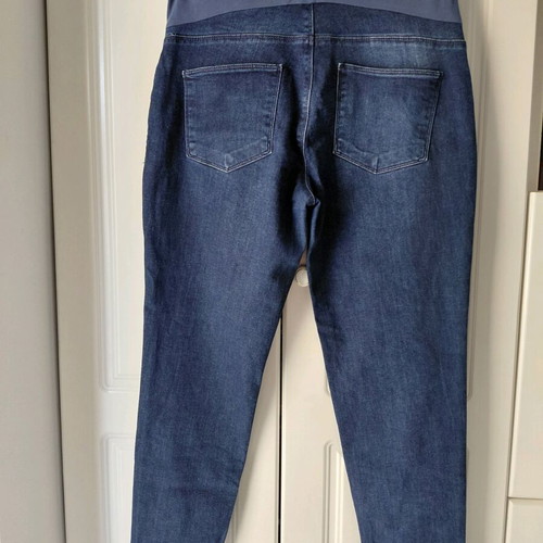Maternity pants used, soft stretch blue denim, size L