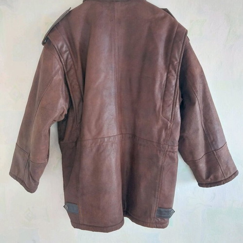 Men's leather coat Wild Cats like new, size 50, brown