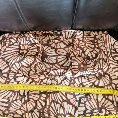 Transparent tunic Marks & Spencer, like new, beige and brown, size XL