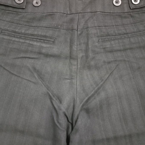 Women's pants used, 2 black striped, size S