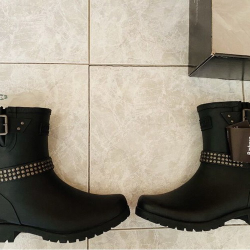 Barbour biker boots new, black, size 37