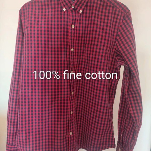 Gap checked shirt size M like new, pink and blue cotton