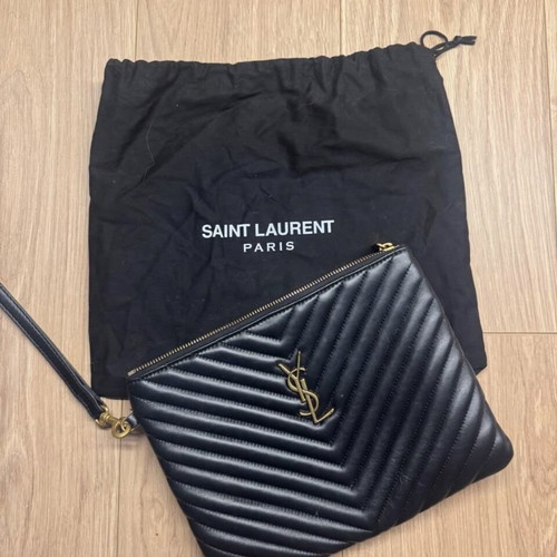 YSL clutch 25cm used, black