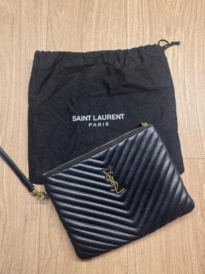 YSL clutch 25cm used, black