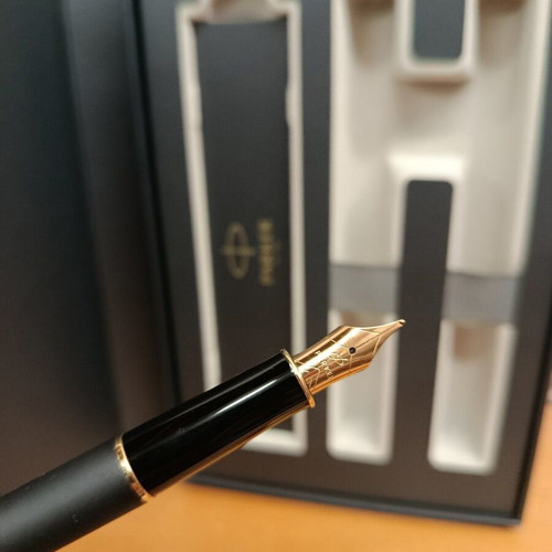 Parker Set Pen and Pen New Black Matte with Gold Details