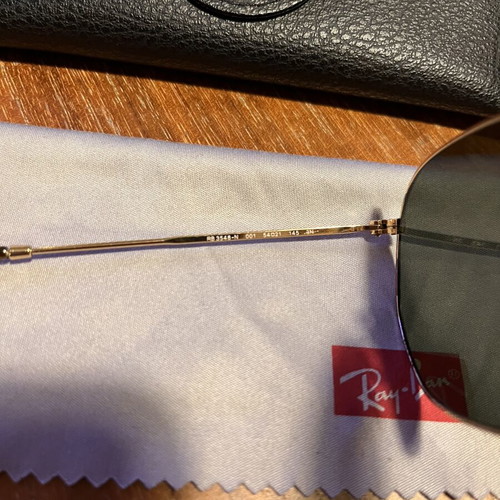 Ray-Ban Hexagonal Flat Lenses RB3548N sunglasses like new, gold frame, G-15 green lenses