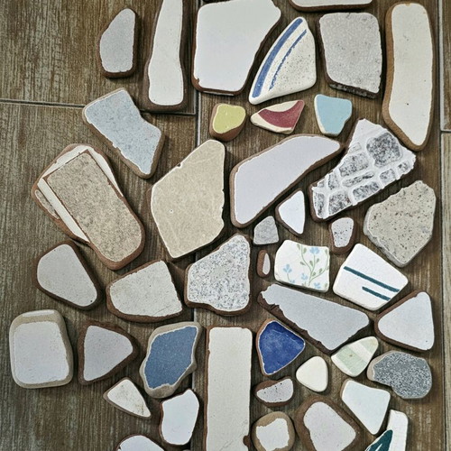 Sea tiles used for decoration and crafts