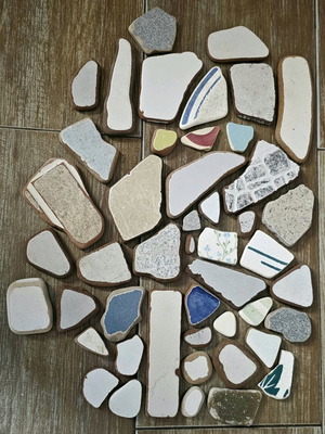 Sea tiles used for decoration and crafts