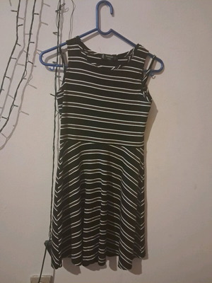 Mango mini dress like new, size M, black with multicolor stripes