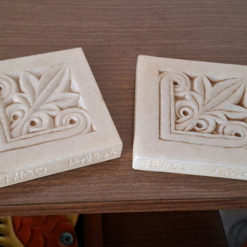 Marble prespapie like new, handmade from marble carving workshop
