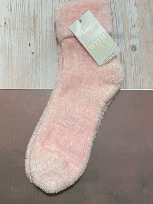 Pink fluffy socks new with tag