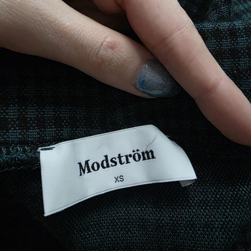Modström green checked skirt like new, wool-like fabric