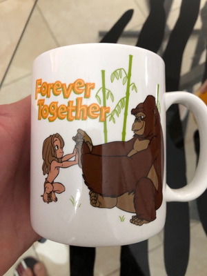 Κούπα Tarzan Forever Friends λευκή κεραμική καινούργια Disney