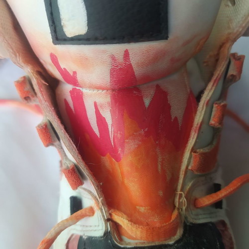 DIY shoes used, athletic size 37 white with Scorpion design