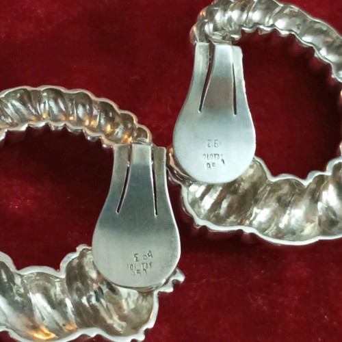 Zolotas silver earrings 950 like new with clips and studs option