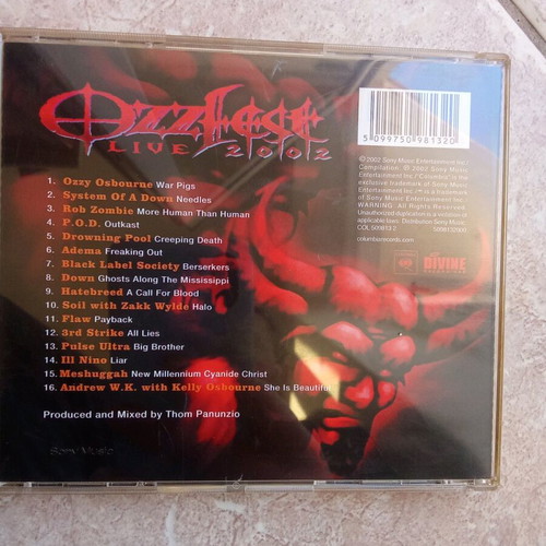 Ozzfest Live 2002 CD like new