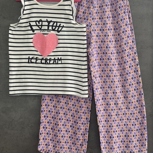 Girls' summer clothing set used, ages 6-8, multicolored, brands included