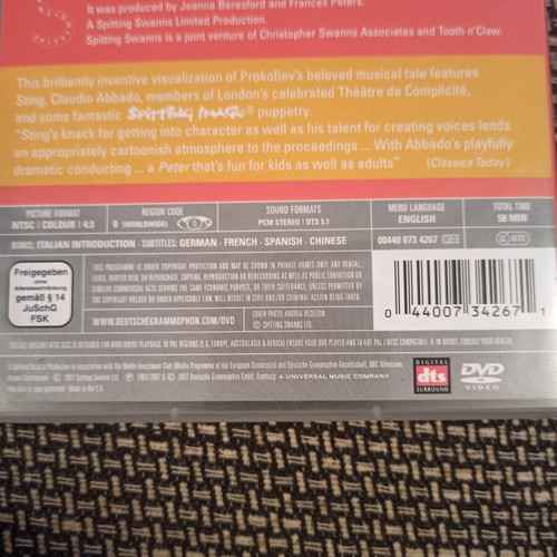 Peter and the wolf DVD used in excellent condition