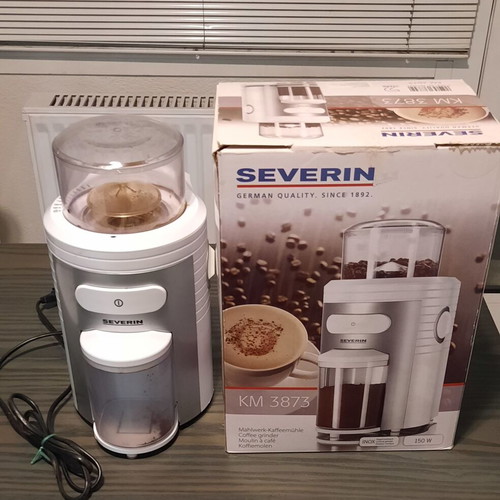 Severin KM 3873 electric coffee grinder used, inox, 150 W