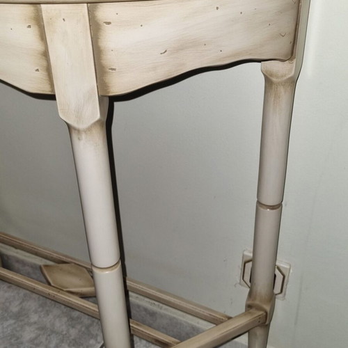 Vintage entrance console table with patina finish, like new