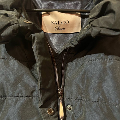 Salco Italian jacket like new, quilted with belt, size 48