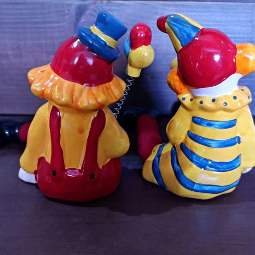 Vintage clay clowns like new, set of two