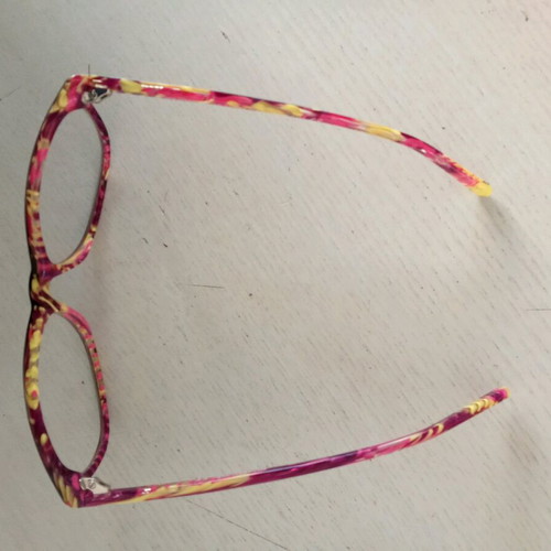 Relaxing glasses without myopia prescription like new, pink multicolor