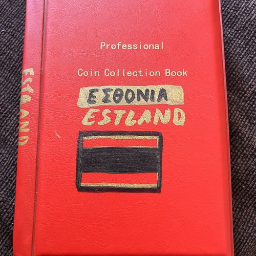 2 Euro Estonia coin collection book with 11 different coins, like new