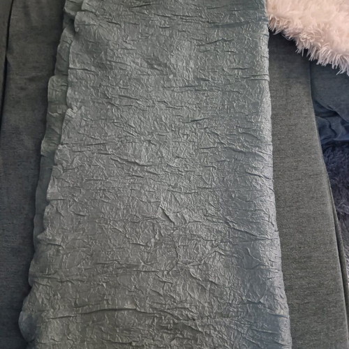 Pashmina silver-gray like new, crinkled fabric