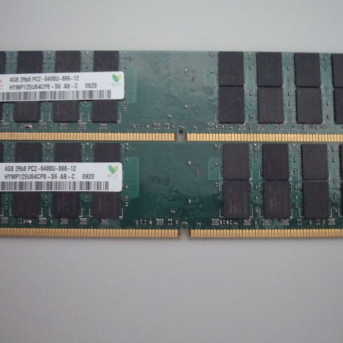 Hynix HYMP12U64CP8-S6 DDR2 PC6400U 2x4GB Kit used, 800MHz