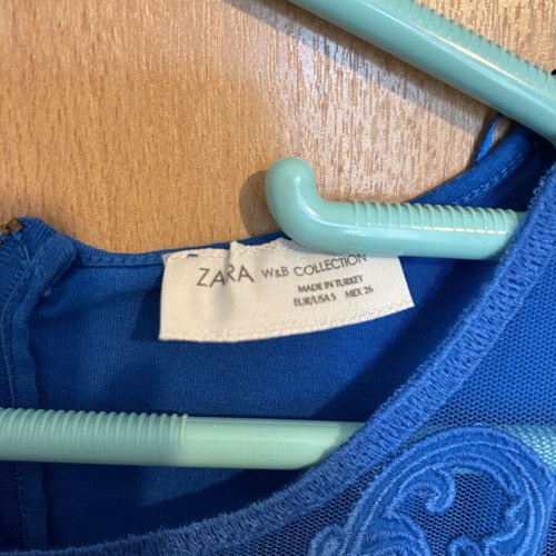 Zara μπλούζα κοντομάνικη μπλε, μέγεθος S, σαν καινούργια