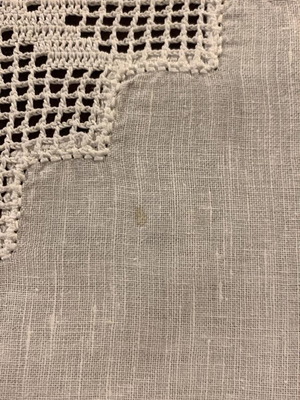 Handmade needlework table linen 0.79 x 0.79 m