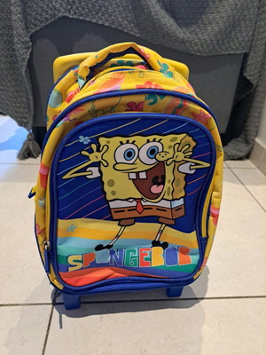 Spongebob Neon trolley bag for kindergarten GIM new