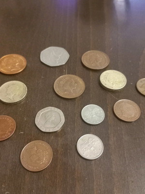 English coins used