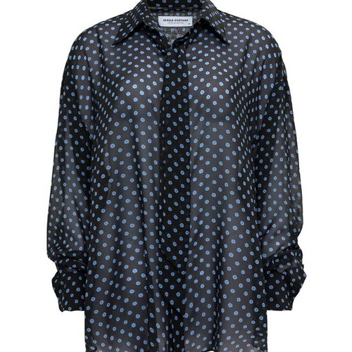 Vassia Kostara shirt one size like new, black and blue