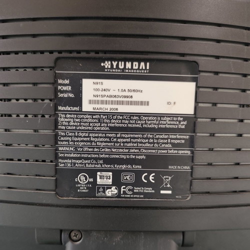 PC monitor Hyundai N91S 19 inch with built-in speakers used