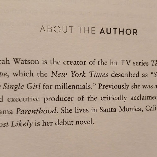 Most Likely book by Sarah Watson 2020