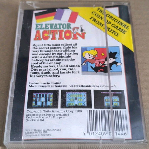 Elevator Action (Taito) Amstrad cassette like new, complete