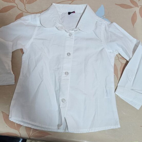 White children's shirt for girl, like new, size 98-104 cm, age 3-4